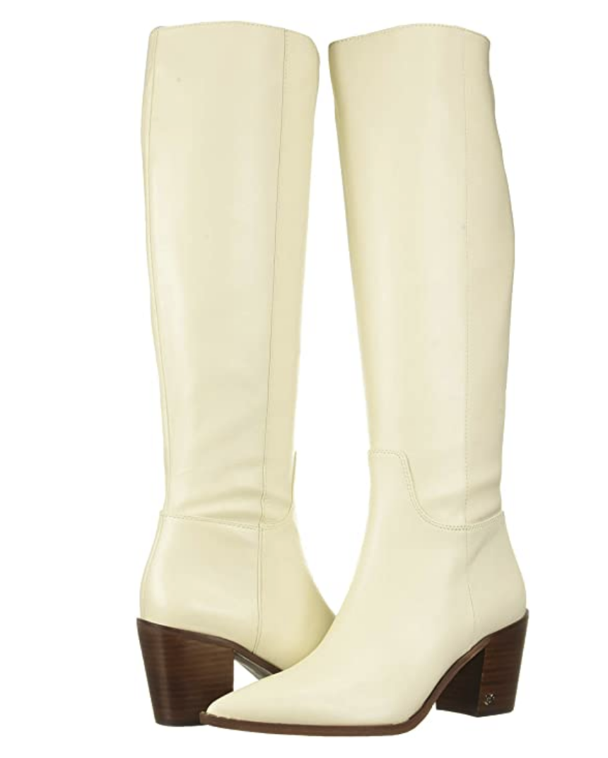 Sam Edelman Women's Lindsey Knee High Boot  Color: Modern Ivory Size: 11 M