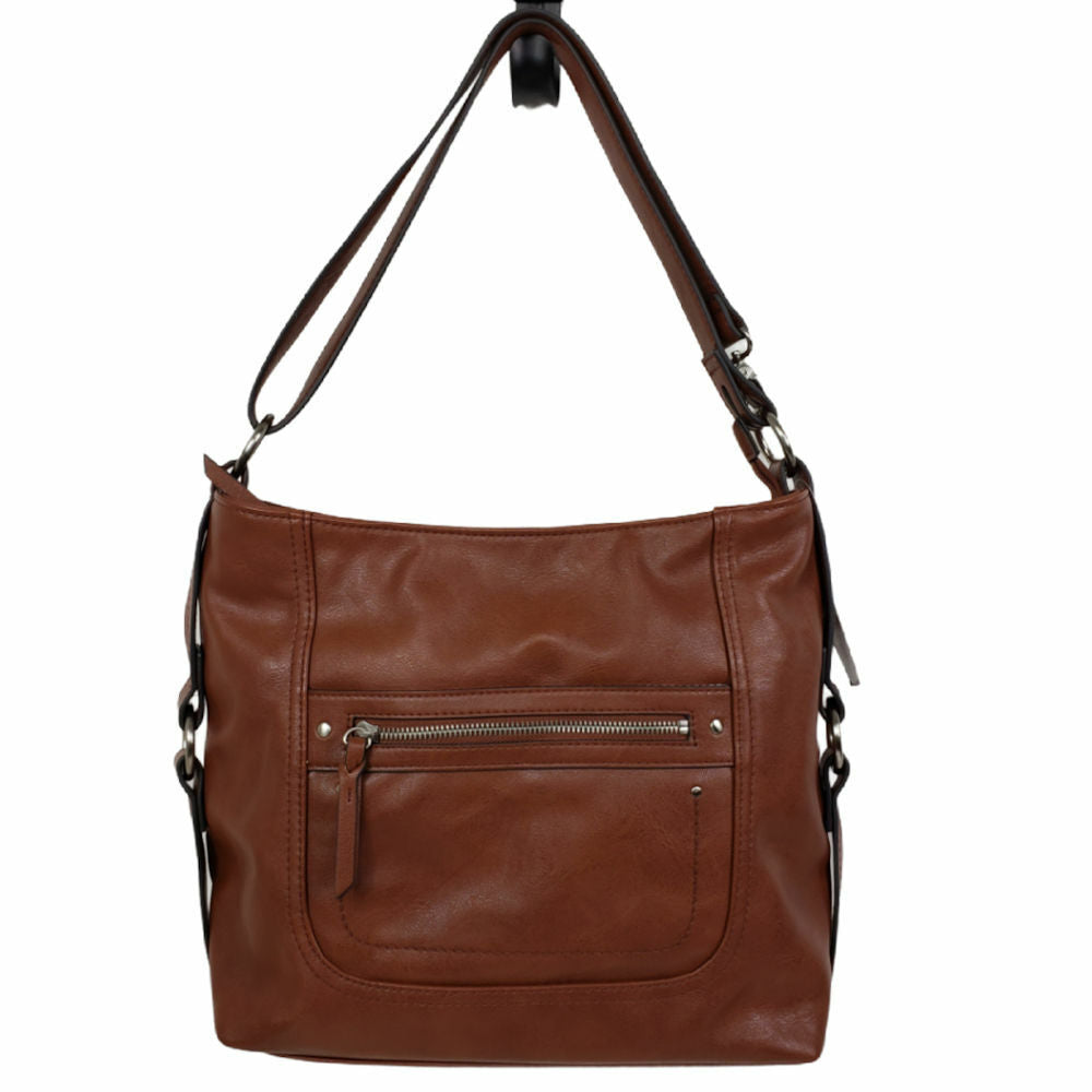 INC International Concepts Riverton Vegan leather Hobo  Color Camel