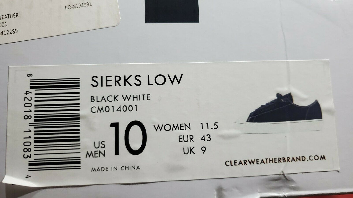 CLEAR WEATHER Sierks Low Sneaker Unisex  Color Black/White