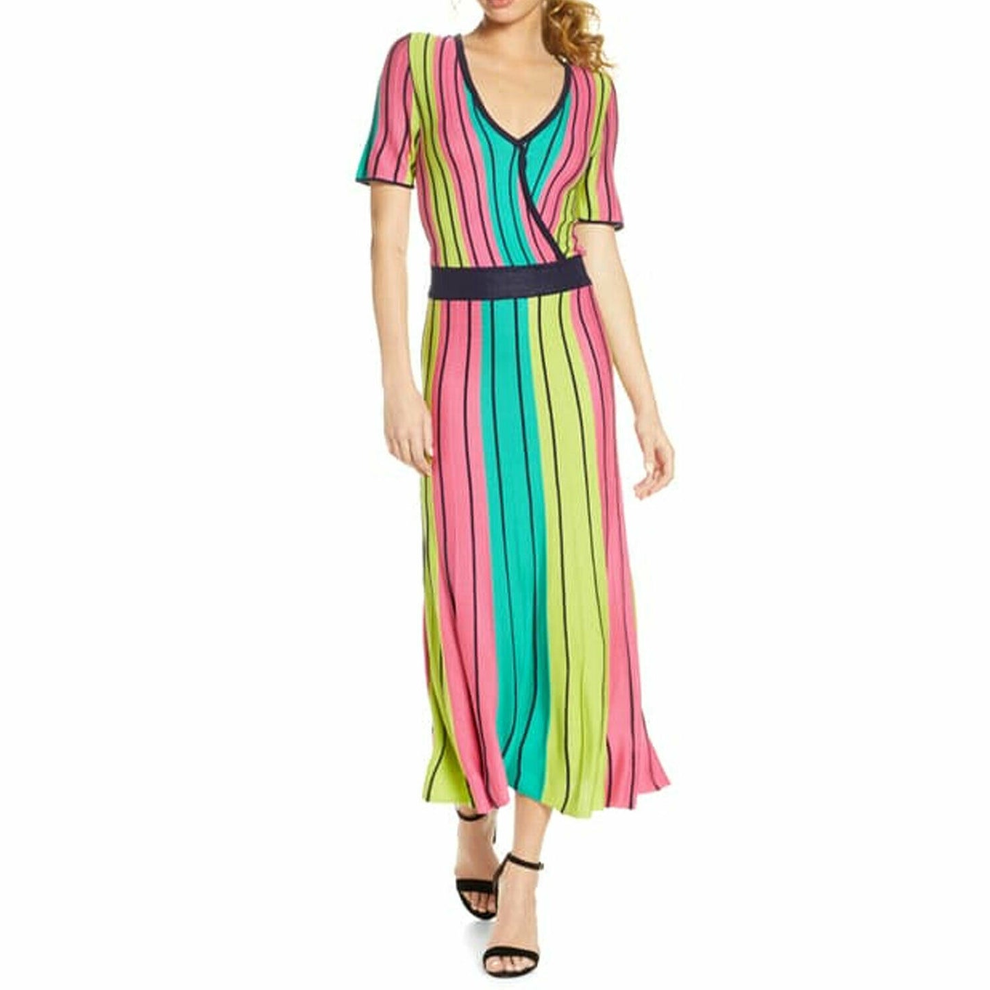 Foxiedox Women’s Fern Midi Dress Rainbow  Size M
