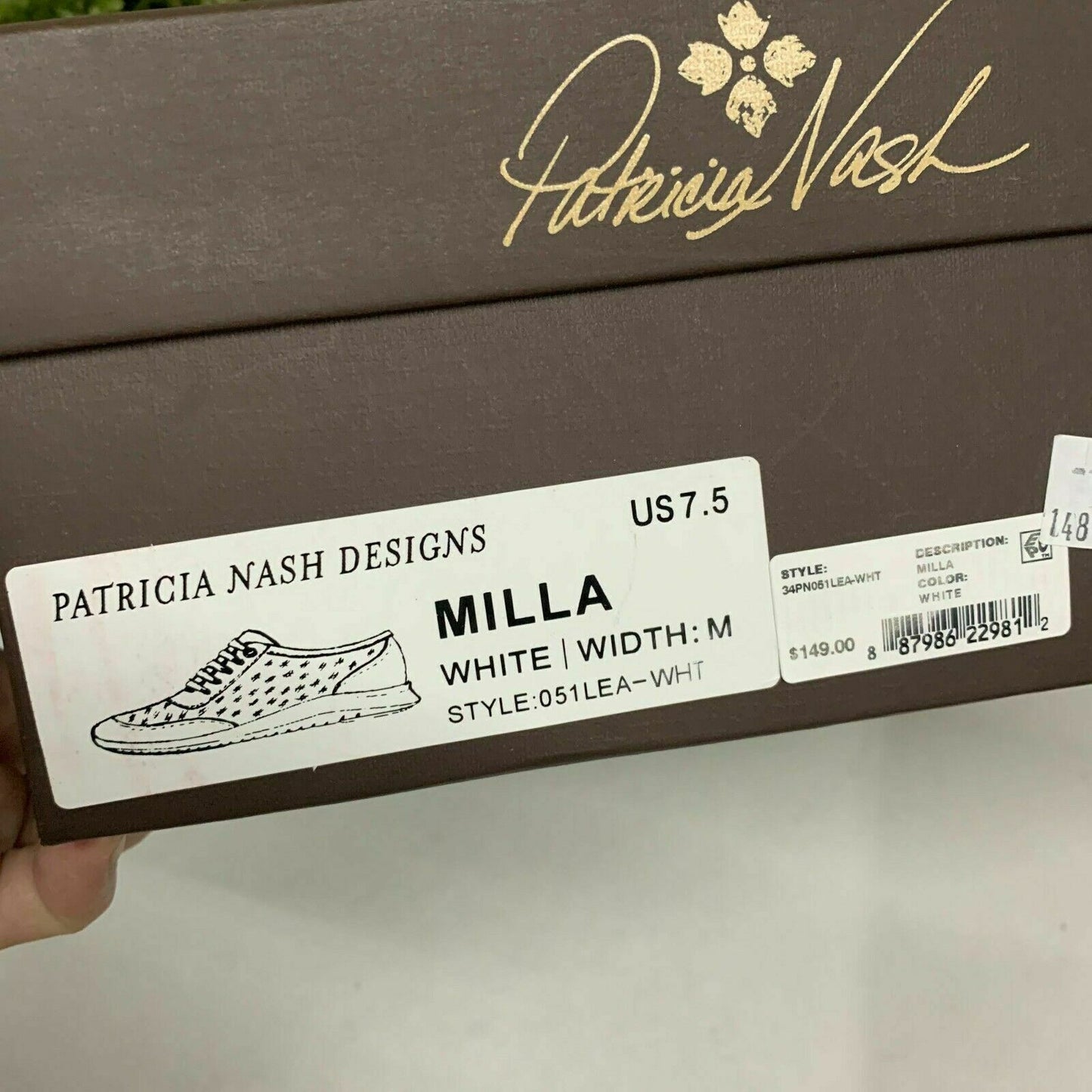 Patricia Nash Milla Sneakers Women's Shoes 051LEA-WHT White