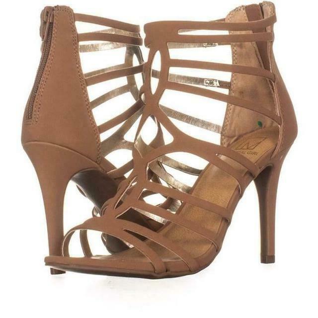 Material Girl Pixie Caged Sandals  Color Brown Size 6.5M