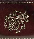PATRICIA NASH STUDDED FLORAL CASSINI WRISTLET  Color: Red/Gold