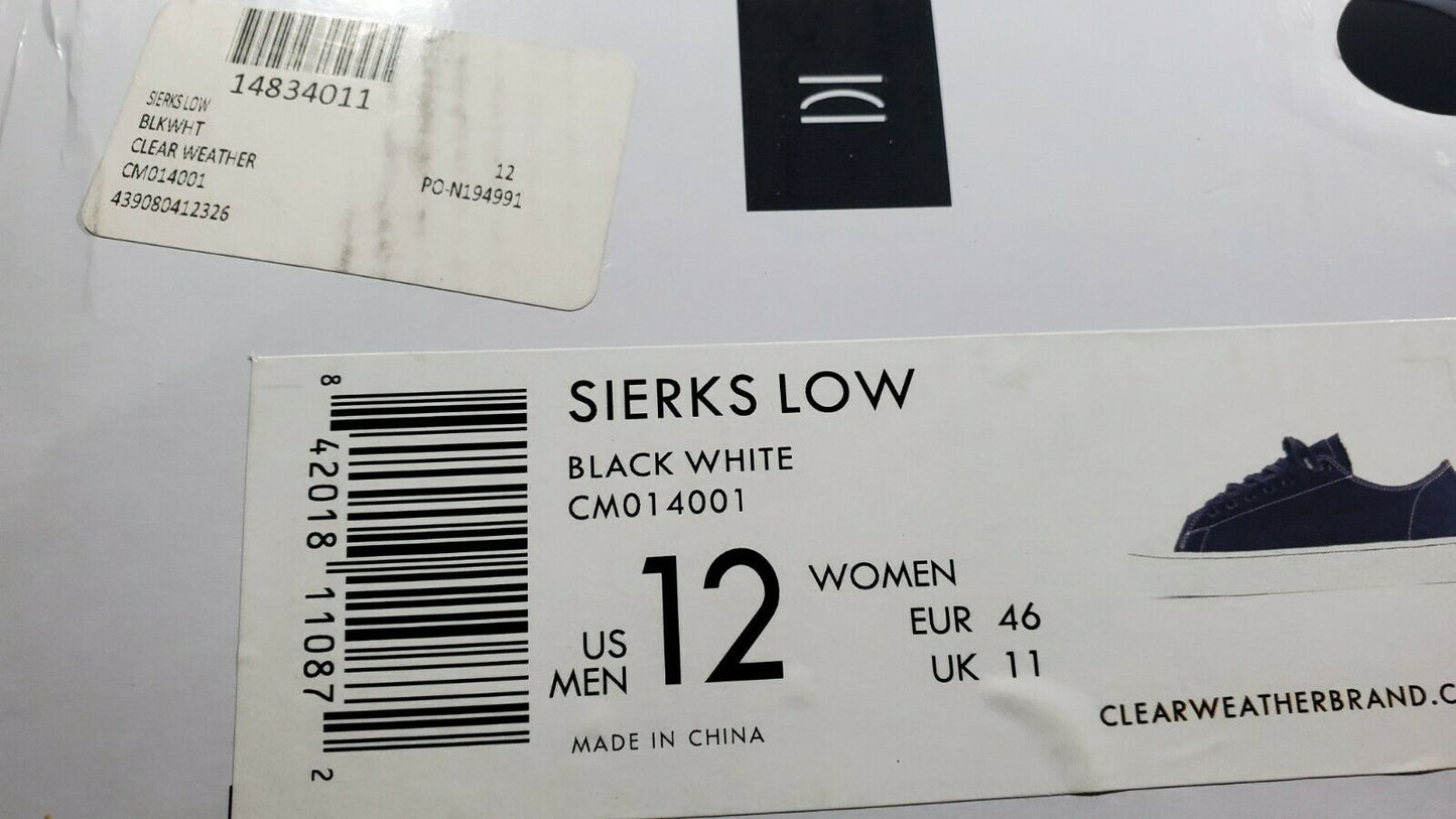 CLEAR WEATHER Sierks Low Sneaker Unisex  Color Black/White
