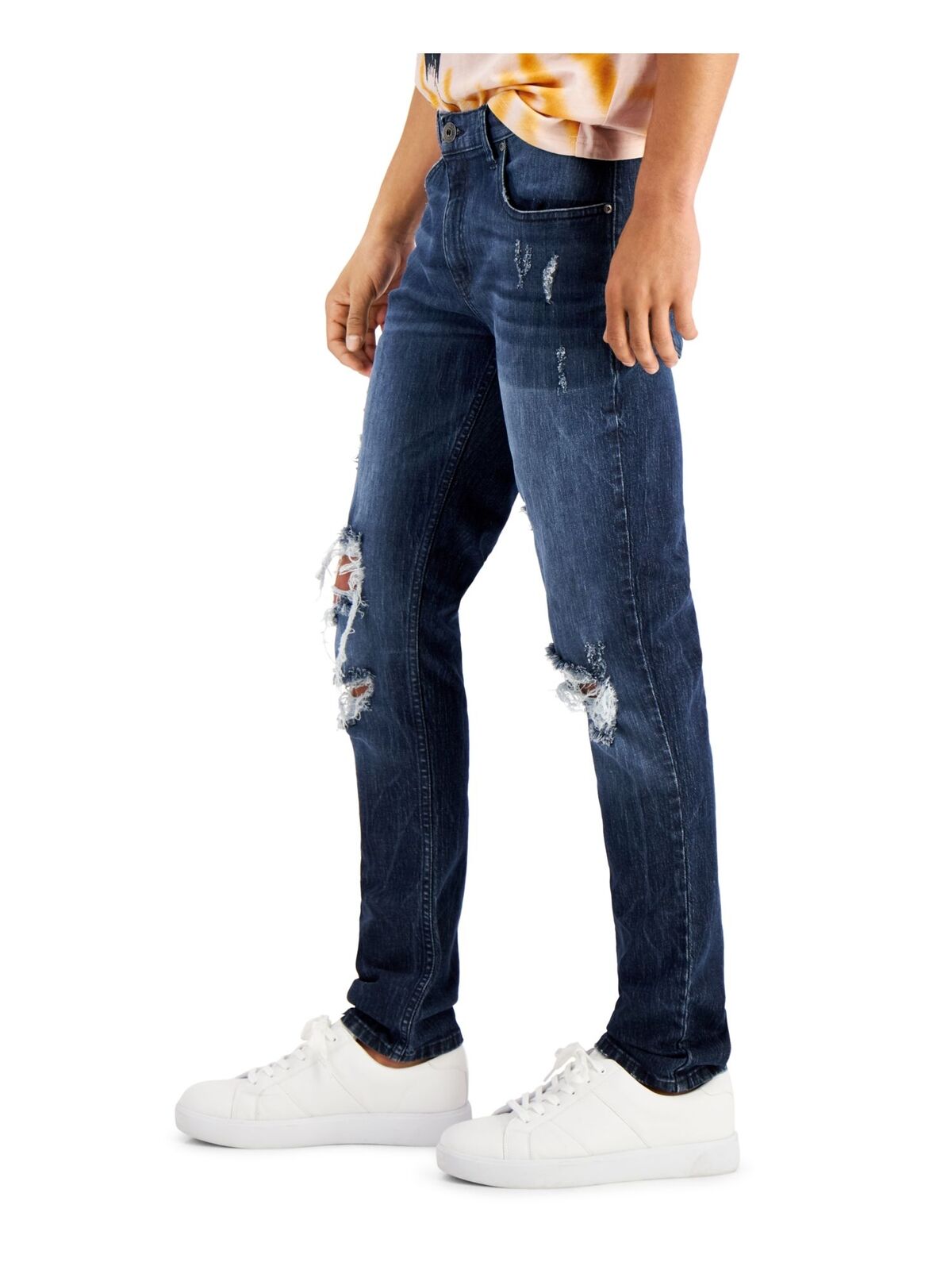 INC International Concepts Mens Skinny-Fit Destroyed Jeans  Color Medium Wash Size 32