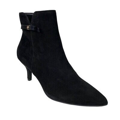Charter Club Charlette Dress Booties Suede  Color Black Size 6.5M