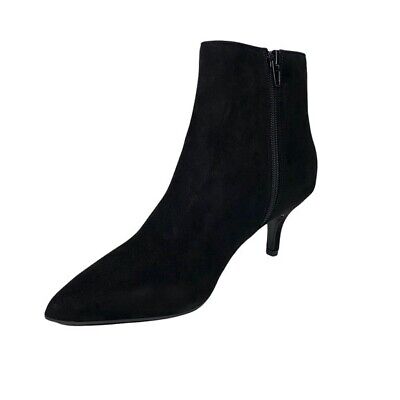 Charter Club Charlette Dress Booties Suede  Color Black Size 6.5M