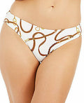 LAUREN RALPH LAUREN Bridle Printed Hipster Bikini Swim Bottoms  Natural White Size 16