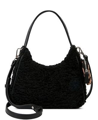 INC International Concepts Zaree Vegan Fur Shoulder Bag  Color Black