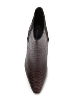 Donald Pliner Laila Snake Embossed Bootie Dark Brown Size 8.5