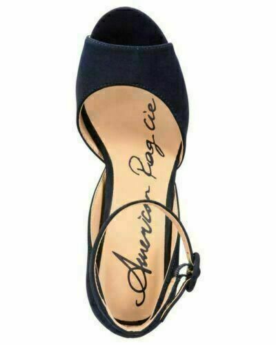 American Rag Women's Reeta Open Toe Ankle Strap Velvet Heels AREETA Size 10.5W