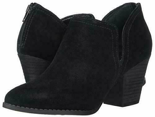 Carlos Santana Carmin Suede Block Heel Ankle Boot Color Black Size 5