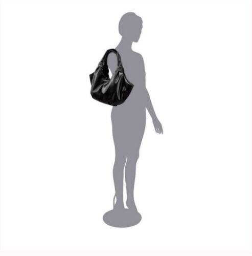 INC Tammii flexible ultra soft vegan-leather women's shoulder bag  Color Black