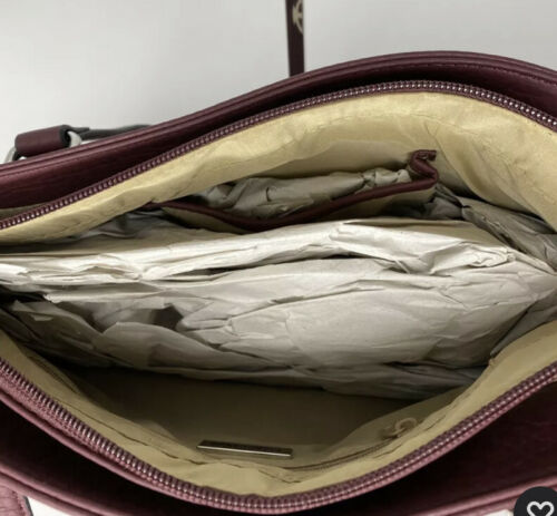 Giani Bernini Pebble Vegan Leather Tote Bag  Color Wine