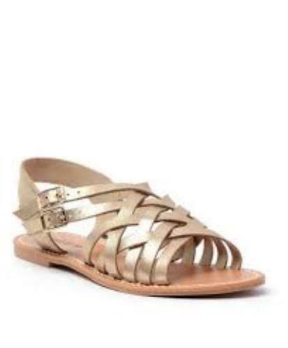 indigo rd. Brieg Flat Sandals Gold Style IRBRIEG Size 6.5M