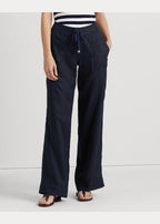 Lauren Ralph Lauren Plus-Size Linen Wide-Leg Pants  Color Lauren Navy Size 22W