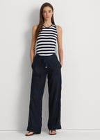 Lauren Ralph Lauren Plus-Size Linen Wide-Leg Pants  Color Lauren Navy Size 22W