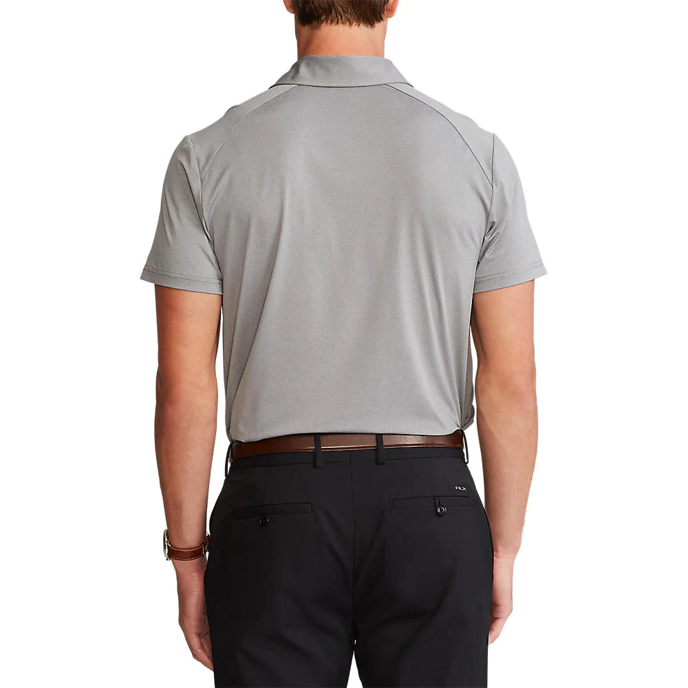 RLX Ralph Lauren Men's Featherweight Airflow Lux-Leisure Polo Shirt  Color Steel Grey Heather Size 2XL