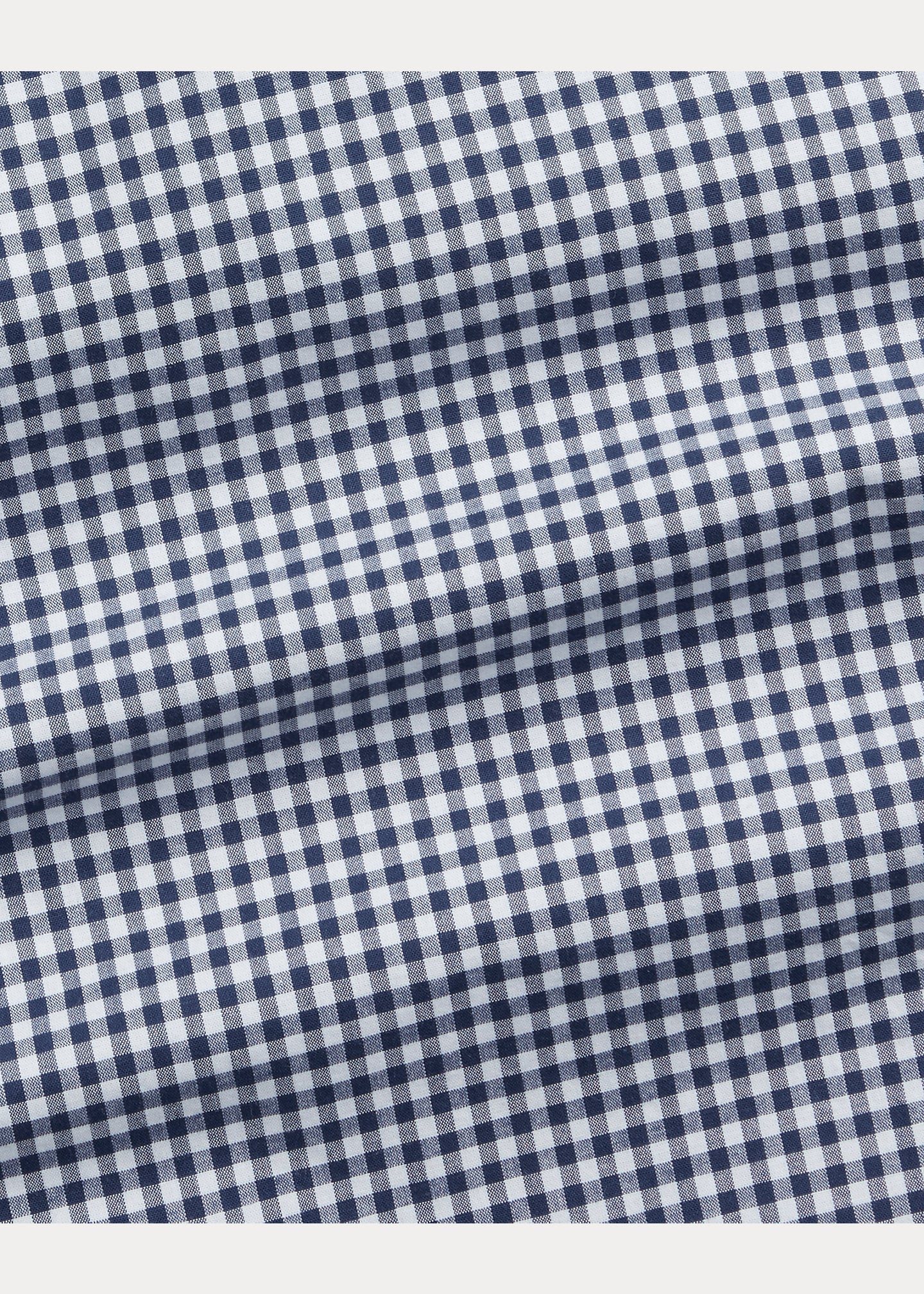 Polo Ralph Lauren Slim-Fit Gingham Stretch Poplin Shirt  Color Navy/White Size 2XL